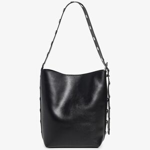 The Essential Bucket Tote in Black with Silver Studs